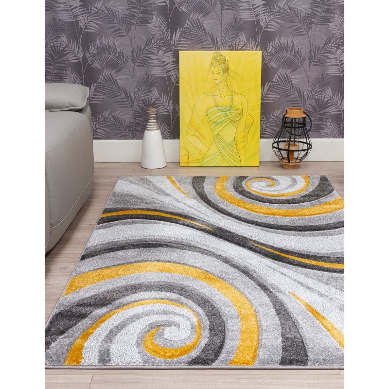 Samba Spirals Ochre Rug - Buy Furniture Online | Modern Furniture USA & Gulf