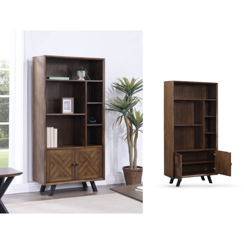 Nevada Large 2 Door Bookcase - Buy Furniture Online | Modern Furniture USA & Gulf