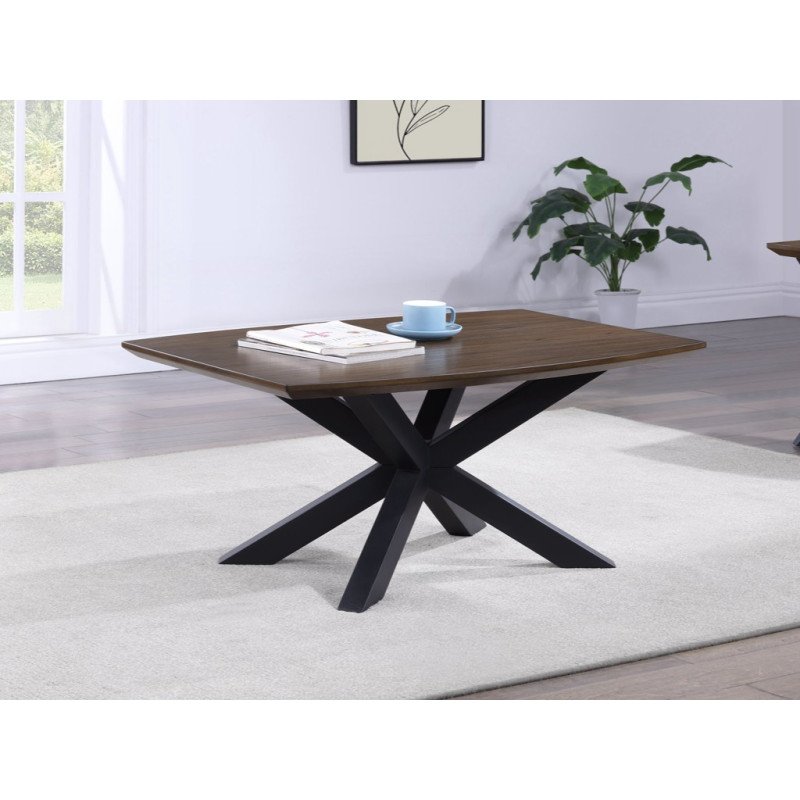 Nevada Rectangular Coffee Table with Parquet Top - Buy Coffee Table Online | Modern Furniture USA & Gulf
