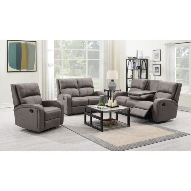 Silverton 3 Seater Recliner Sofa With Console - Buy Furniture Online | Modern Furniture USA & Gulf