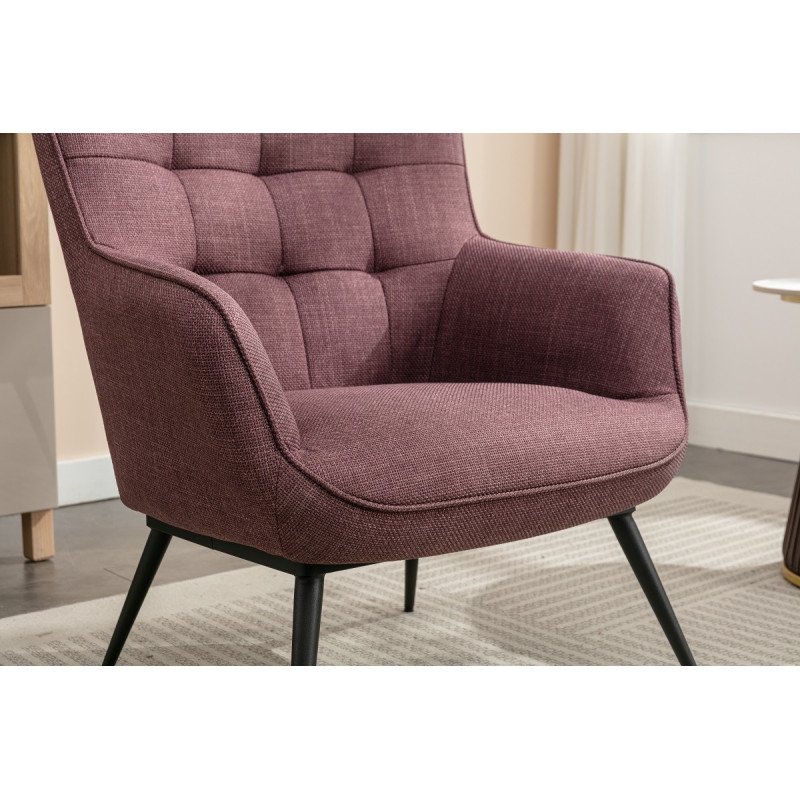 Katelyn Accent Chair with Stool - Buy Furniture Online | Modern Furniture USA & Gulf