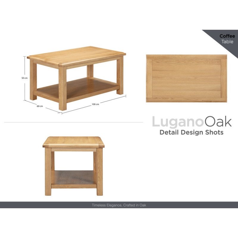 Lugano Coffee Table with Shelf - Buy Coffee Table Online | Modern Furniture USA & Gulf