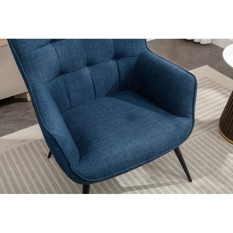 Katelyn Accent Chair with Stool - Buy Furniture Online | Modern Furniture USA & Gulf