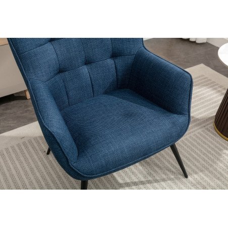 Katelyn Accent Chair with Stool - Buy Furniture Online | Modern Furniture USA & Gulf
