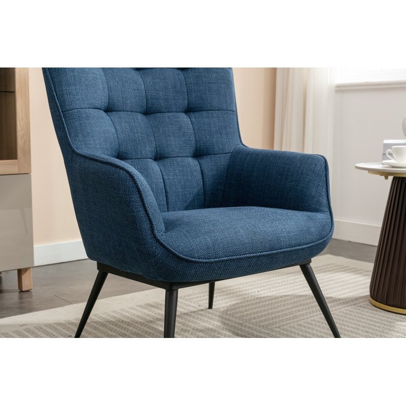 Katelyn Accent Chair with Stool - Buy Furniture Online | Modern Furniture USA & Gulf