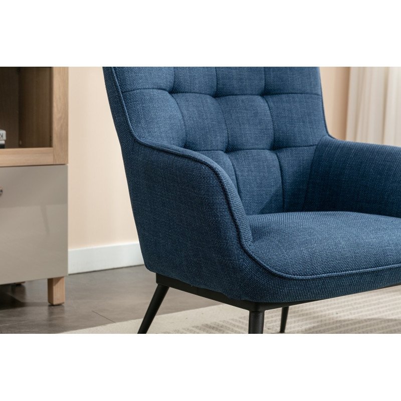 Katelyn Accent Chair with Stool - Buy Furniture Online | Modern Furniture USA & Gulf