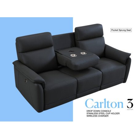 Carlton Electric Recliner 3 Seater Sofa - Buy Furniture Online | Modern Furniture USA & Gulf