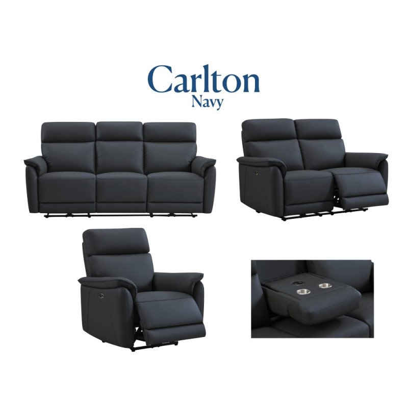 Carlton Electric Recliner 3+1+1 Sofa Set - Buy Furniture Online | Modern Furniture USA & Gulf