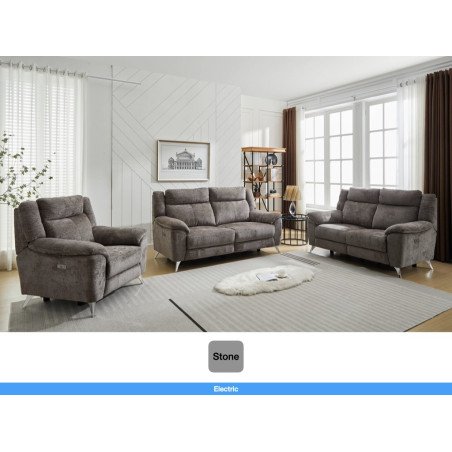Monroe Electric Recliner 3 Seater Sofa - Buy Furniture Online | Modern Furniture USA & Gulf