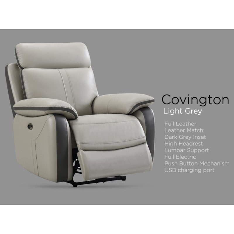 Covington 3+1+1 Electric Sofa Set - Buy Furniture Online | Modern Furniture USA & Gulf