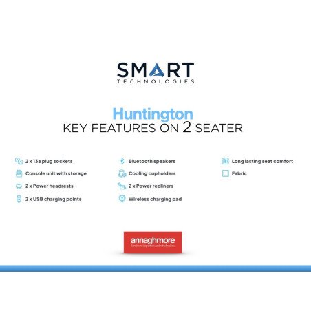 Huntington 2 Seater Electric Recliner Sofa - Buy Furniture Online | Modern Furniture USA & Gulf