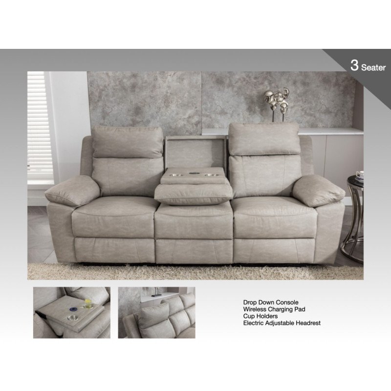 Huntington 3+1+1 Electric Recliner Sofa Set - Buy Furniture Online | Modern Furniture USA & Gulf