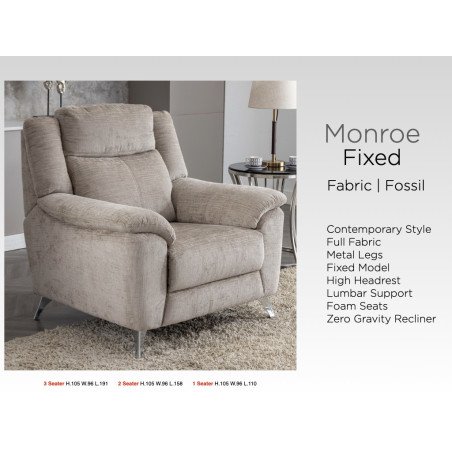 Monroe Fixed 3+1+1 Sofa Set - Buy Furniture Online | Modern Furniture USA & Gulf