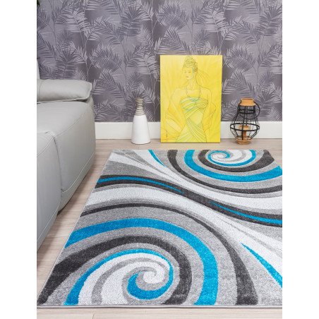 Samba Spirals Teal Rugs - Buy Furniture Online | Modern Furniture USA & Gulf