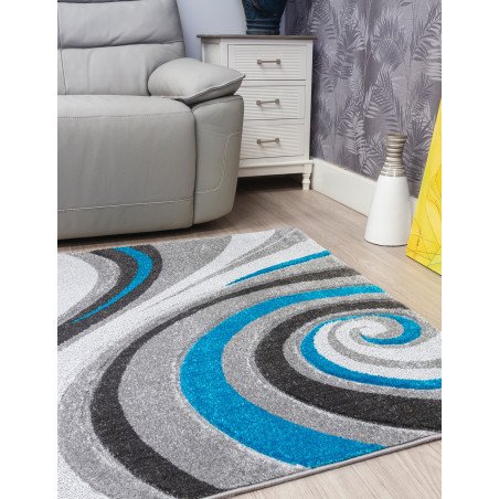 Samba Spirals Teal Rugs - Buy Furniture Online | Modern Furniture USA & Gulf