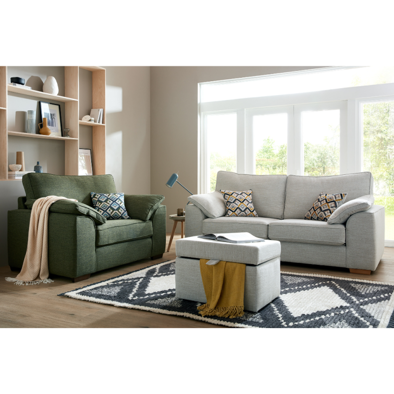 Midleton 3 Seater Fixed Sofa - Buy Furniture Online | Modern Furniture USA & Gulf