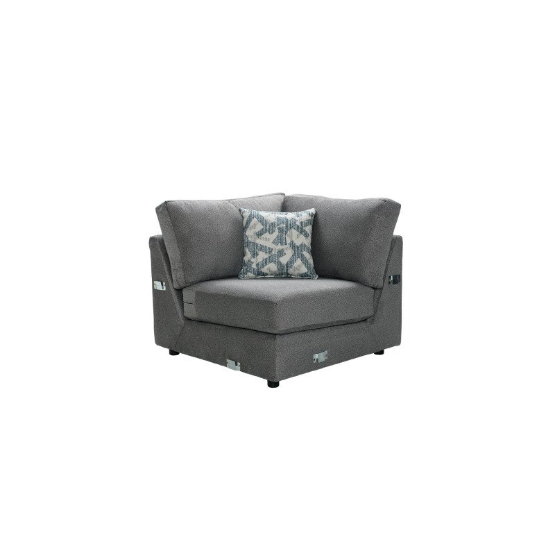 Preston 3 Corner 1 Sofa with Footstool with Square - Buy Furniture Online | Modern Furniture USA & Gulf