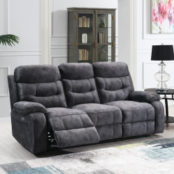 Alphons 3 Seater Power Recliner Sofa - Buy Furniture Online | Modern Furniture USA & Gulf