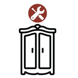 1 or 2 Door Wardrobe Assembly LEANNE - Buy Wardrobe Online | Modern Furniture USA & Gulf
