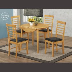 Hanover Round Drop Leaf Dining Table - Buy Furniture Online | Modern Furniture USA & Gulf