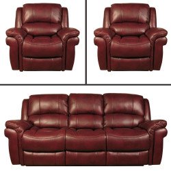 Farnham 3+1+1 Manual Recliner Sofa Set - Buy Furniture Online | Modern Furniture USA & Gulf