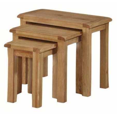 Kilmore Oak Nest of 3 Tables - Buy Furniture Online | Modern Furniture USA & Gulf
