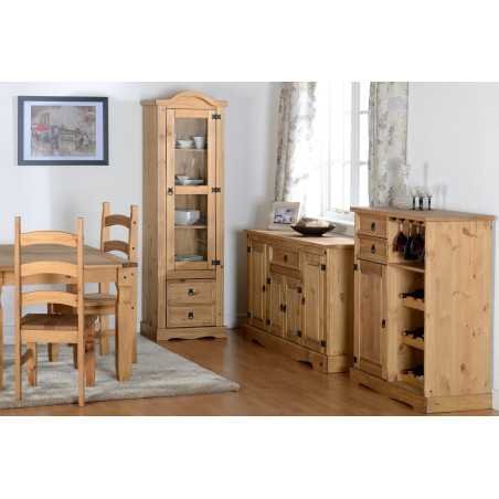 Corona 1 Door 2 Drawer Glass Display Unit - Buy Furniture Online | Modern Furniture USA & Gulf