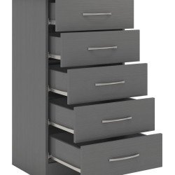 Nevada 5 Drawer Narrow Chest - Buy Chest of Drawers Online | Modern Furniture USA & Gulf 2
