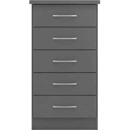 Nevada 5 Drawer Narrow Chest - Buy Chest of Drawers Online | Modern Furniture USA & Gulf
