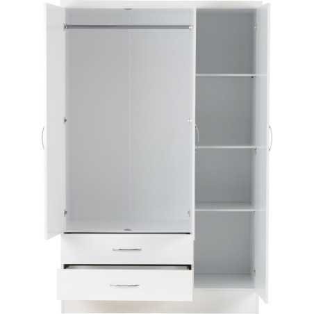 Nevada 3 Door 2 Drawer Wardrobe Wardrobe Bedroom Set - Buy Wardrobe Online | Modern Furniture USA & Gulf