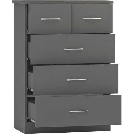 Nevada 4 Door 2 Drawer Wardrobe Bedroom Set - Buy Wardrobe Online | Modern Furniture USA & Gulf