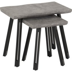 Quebec Wave Edge Nest of Tables - Buy Furniture Online | Modern Furniture USA & Gulf
