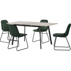 Avery Extending Dining Set with Lukas Chairs - Buy Furniture Online | Modern Furniture USA & Gulf
