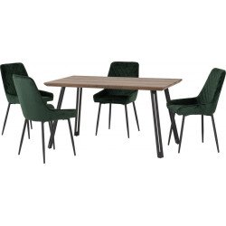 Quebec Straight Edge Table with Avery Chairs Dining Set - Buy Furniture Online | Modern Furniture USA & Gulf