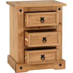 Corona 3 Drawer Bedside - Buy Furniture Online | Modern Furniture USA & Gulf 2
