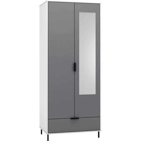 Madrid 2 Door 1 Drawer Wardrobe - Buy Wardrobe Online | Modern Furniture USA & Gulf