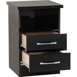 Nevada 2 Drawer Bedside Cabinet - Buy Storage Cabinet Online | Modern Furniture USA & Gulf 2