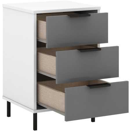Madrid 3 Drawer Bedside - Buy Furniture Online | Modern Furniture USA & Gulf