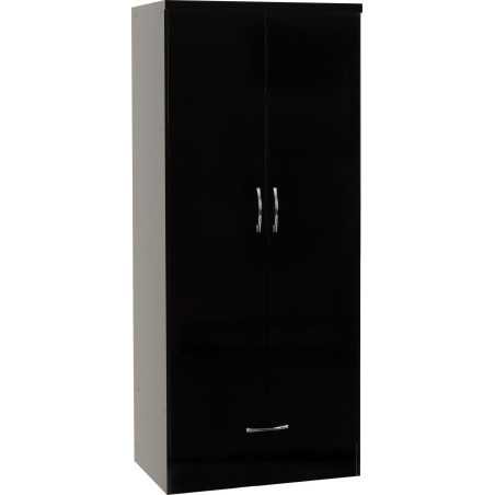 Nevada 2 Door 1 Drawer Wardrobe Bedroom Set - Buy Wardrobe Online | Modern Furniture USA & Gulf