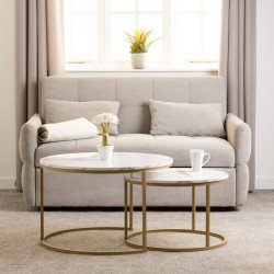 Dallas Round Coffee Table Set - Buy Coffee Table Online | Modern Furniture USA & Gulf 2
