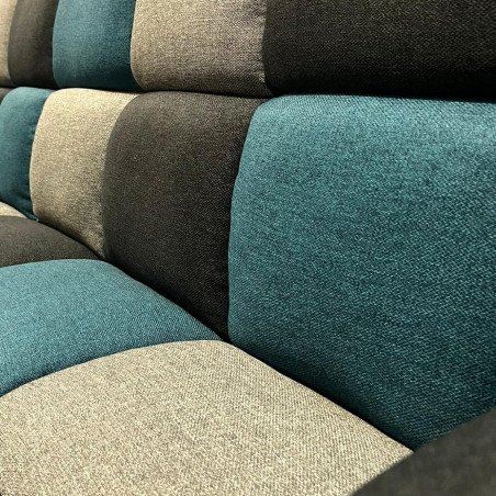 Milburn Sofa Bed Teal/Grey Patchwork - Buy Furniture Online | Modern Furniture USA & Gulf