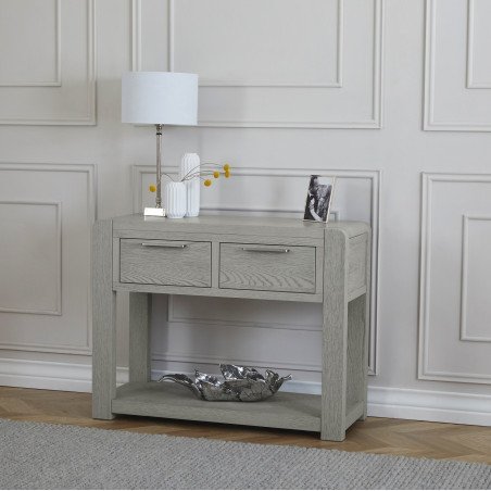 Tulip Console Table – Grey Stain Oak - Buy Furniture Online | Modern Furniture USA & Gulf