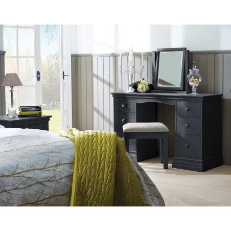 Weston Double Pedestal Dressing Table – Charcoal - Buy Furniture Online | Modern Furniture USA & Gulf