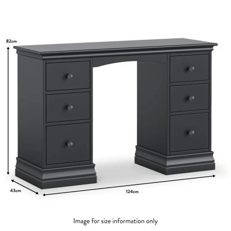 Weston Double Pedestal Dressing Table – Charcoal - Buy Furniture Online | Modern Furniture USA & Gulf